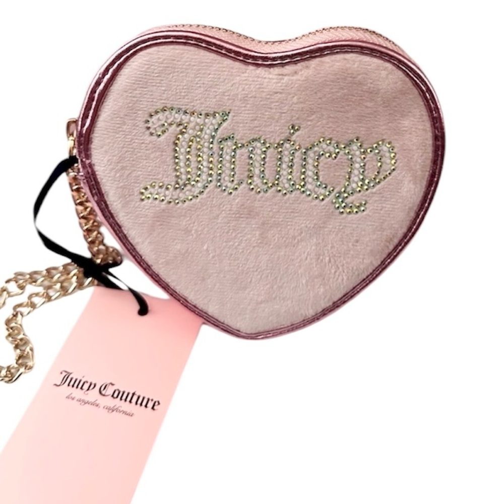 Juicy Couture String Of Pearls Heart Zip Around
Baby Light Pink Wallet NWT $35